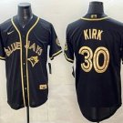 Men's Toronto Blue Jays #30 Alejandro Kirk Black Gold Limited Stitched Jersey