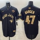 Men's Toronto Blue Jays #47 Addison Barger Black Gold 2025 American League Jersey
