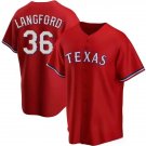 Mens Texas Rangers #36 Wyatt Langford Nike Red Alternate Limited Jersey