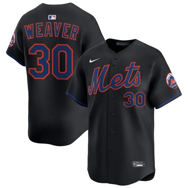 Mens New York Mets #30 Luke Weaver Nike Black Alternate Limited Jersey