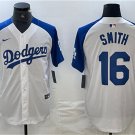 Men's Los Angeles Dodgers #16 Will Smith Blue Vin Patch Cool Baseball Jersey