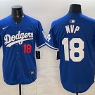 Los Angeles Dodgers #18 MVP Royal 2025 World Series Champions Patch Limited Jersey