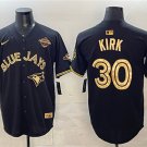 Toronto Blue Jays #30 Alejandro Kirk Black Gold 2025 American League Champions Jersey