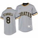 Mens Pirates #8 Willie Stargell cooper base  jersey grey
