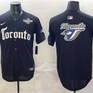 Men's Toronto Blue Jays Team Big Logo Black 2025 World Series Gothic North Edition Jersey
