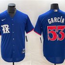 Texas Rangers #53 Adolis García Royal City Connect Stitched Baseball Jersey