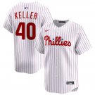 Philadelphia Phillies #40 Brad Keller Nike White Pinstripe Home Limited Jersey
