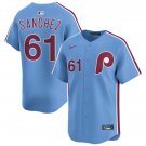 Philadelphia Phillies #61 Cristopher Sanchez Nike Light Blue Alternate Limited Jersey