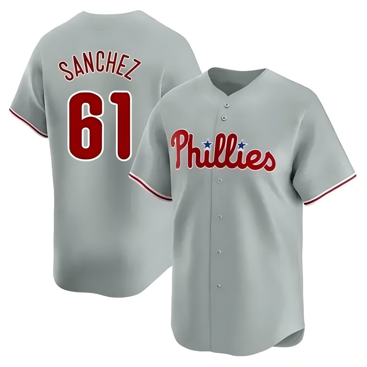 Philadelphia Phillies #61 Cristopher Sanchez Gray Cool Baseball Jersey