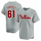 Philadelphia Phillies #61 Cristopher Sanchez Gray Cool Baseball Jersey