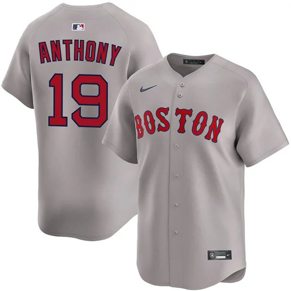 Boston Red Sox #19 Roman Anthony Gray Cool Base Stitched Baseball Jersey