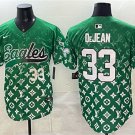 Men's Philadelphia Eagles #33 Cooper DeJean Green Limited Stitched Baseball Jersey