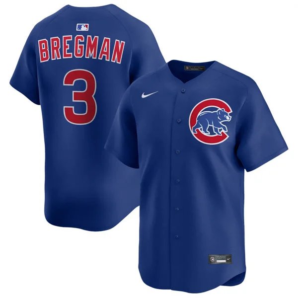 Chicago Cubs #3 Alex  Bregman Nike Royal Alternate Limited Player Jersey
