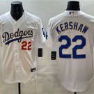 Men's Los Angeles Dodgers #22 Clayton Kershaw White 2025 World Series Jersey