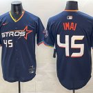 Men's Houston Astros #45 Tatsuya Imai Navy 2025 City Connect With Texas Patch Jersey