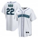 Men's Seattle Mariners #22 Bryan Woo Nike White Home Limited Jersey