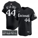 Men's Cincinnati Reds #44 Elly De La Cruz Black 'Gothic Queen City Edition' Vapor Premier Jersey