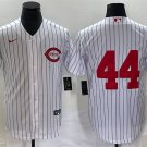 Men's Cincinnati Reds #44 Elly De La Cruz White Field Of Dreams Cool Base Stitched Jersey