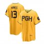 Pirates #13 Ke'Bryan Hayes Gold Yellow City Player Jersey