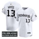 Ke'Bryan Hayes Jersey #13 Pittsburgh Pirates Gothic Steel City Stitched White