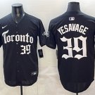 Men's Toronto Blue Jays #39 Trey Yesavage Black Gothic North Edition Limited Stitched Jersey