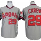 Los Angeles Angels #29 Rod Carew Gray 1985 Throwback Jersey