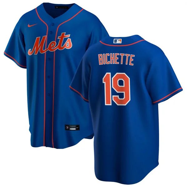 Mens New York Mets #19 Bo Bichette Nike Royal Orange Alternate Limited Jersey