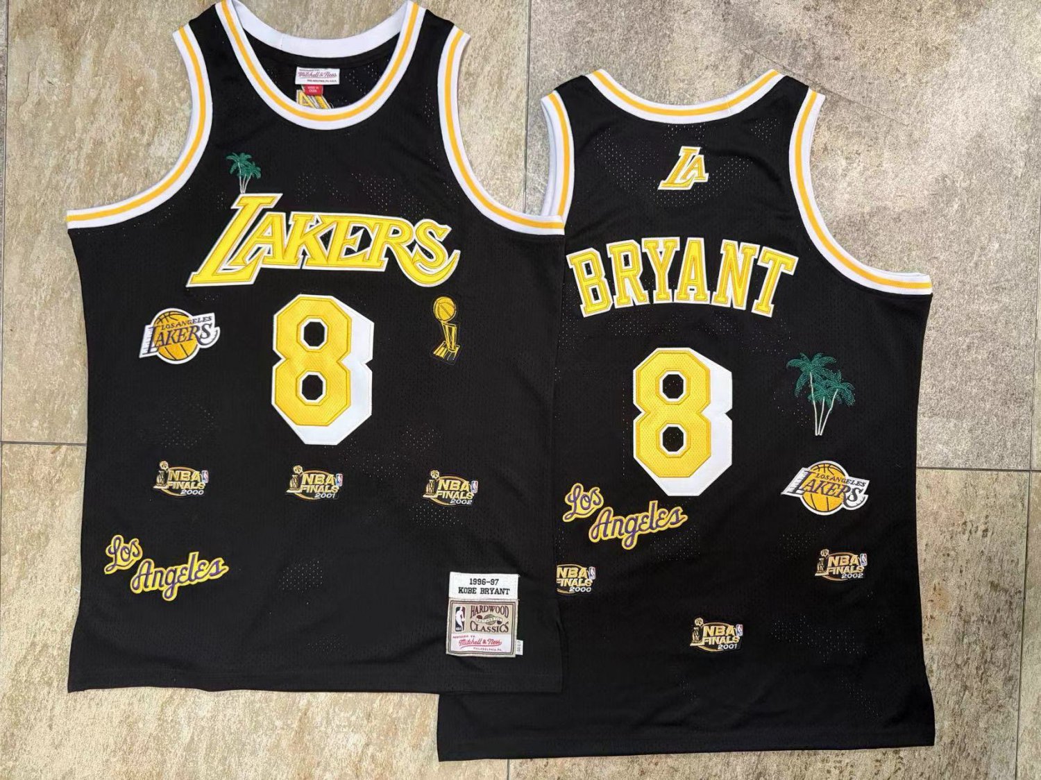 Los Angeles Lakers #8 Kobe Bryant Black Mitchell&Ness Basketball Jersey