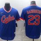 Men's Chicago Cubs #23 Ryne Sandberg Blue Cooperstown Collection Jersey