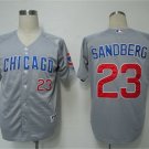 Men's Chicago Cubs #23 Ryne Sandberg Gray Cool Base Stitched Baseball Jersey