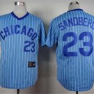 Men's Chicago Cubs #23 Ryne Sandberg 1988 Light Blue Majestic Jersey
