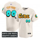 Custom Chicago Cubs Jersey Graffiti North Side Edition Stitched Cream