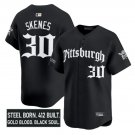 Paul Skenes Jersey #30 Pittsburgh Pirates Gothic Steel City Edition Black