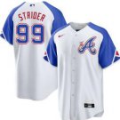 Spencer Strider 99 ATL City Connect Men Jersey - White