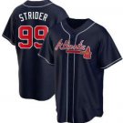 Atlanta Braves #99 Spencer Strider Navy Stitched Baseball Jersey