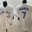 Men's Toronto Blue Jays #7 Kazuma Okamoto White 2025 Cool Base Stitched Jersey