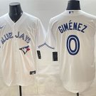 Men's Toronto Blue Jays #0 Andres Gimenez White 2025 Cool Base Stitched Baseball Jersey