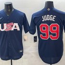 Men's USA Baseball #99 Aaron Judge Navy World Baseball Classic Stitched Jersey