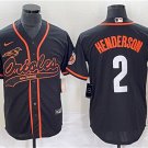 Men's Baltimore Orioles #2 Gunnar Henderson Black City Connect Cool Base Stitched Jersey