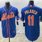 Men's New York Mets #11 Jorge Polanco Blue Cool Base Stitched Jersey