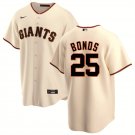 Mens Womens Youth Giants #25 Barry Bonds Cool Base Jersey Cream
