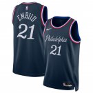 Philadelphia 76ers #21 Joel Embiid Navy 2026 City Edition Swingman Stitched Jersey