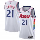Philadelphia 76ers #21 Joel Embiid White 202425 City Edition Stitched Jersey