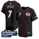 Spencer Steer Jersey #7 Cincinnati Reds Speedway Classic Limited Stitched Black