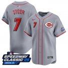Spencer Steer Jersey #7 Cincinnati Reds Speedway Classic Limited Stitched Gray