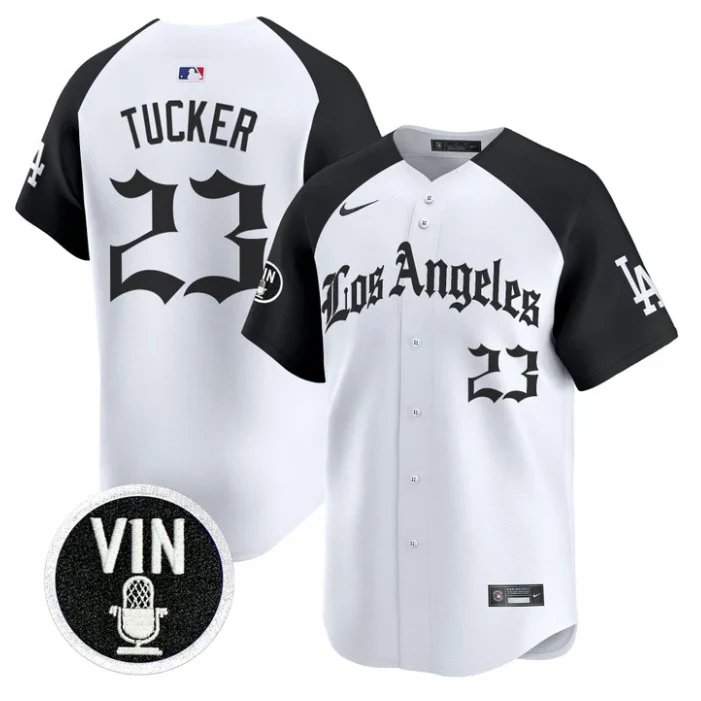 Kyle Tucker Jersey #23 Los Angeles Dodgers LA Gothic Style Vapor Stitched