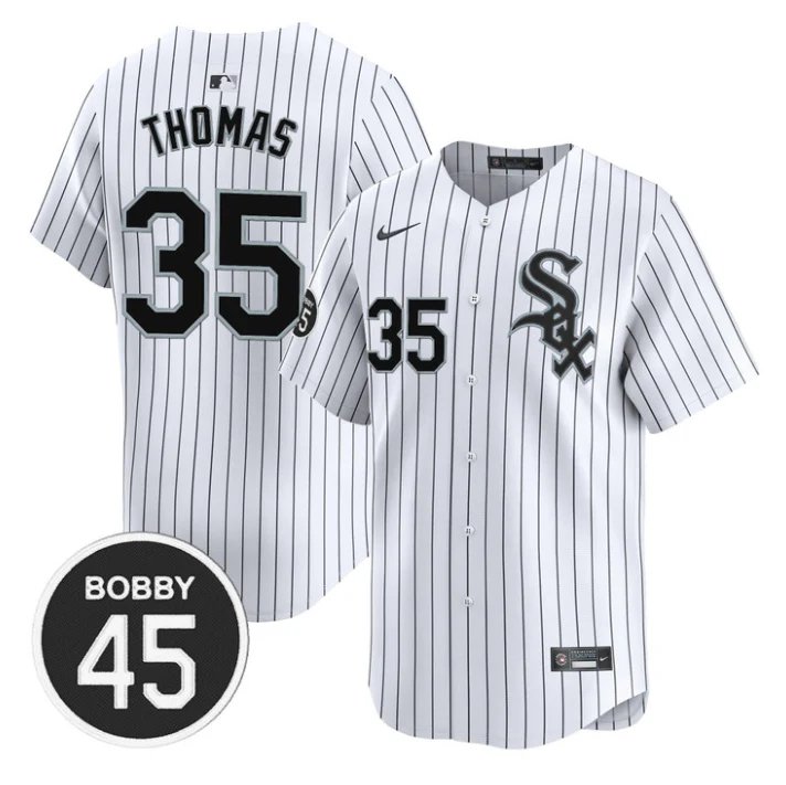 Frank Thomas Jersey #35 Chicago White Sox Bobby Jenks Stitched Stripes
