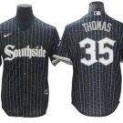 Chicago White Sox #35 Frank Thomas Black City Connect Cool Base Jersey