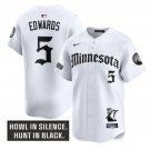 Anthony Edwards Jersey #5 Minnesota Timberwolves Gothic North Howl Edition White