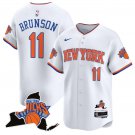 Jalen Brunson Jersey #11 New York Knicks Vapor Baseball Stitched White